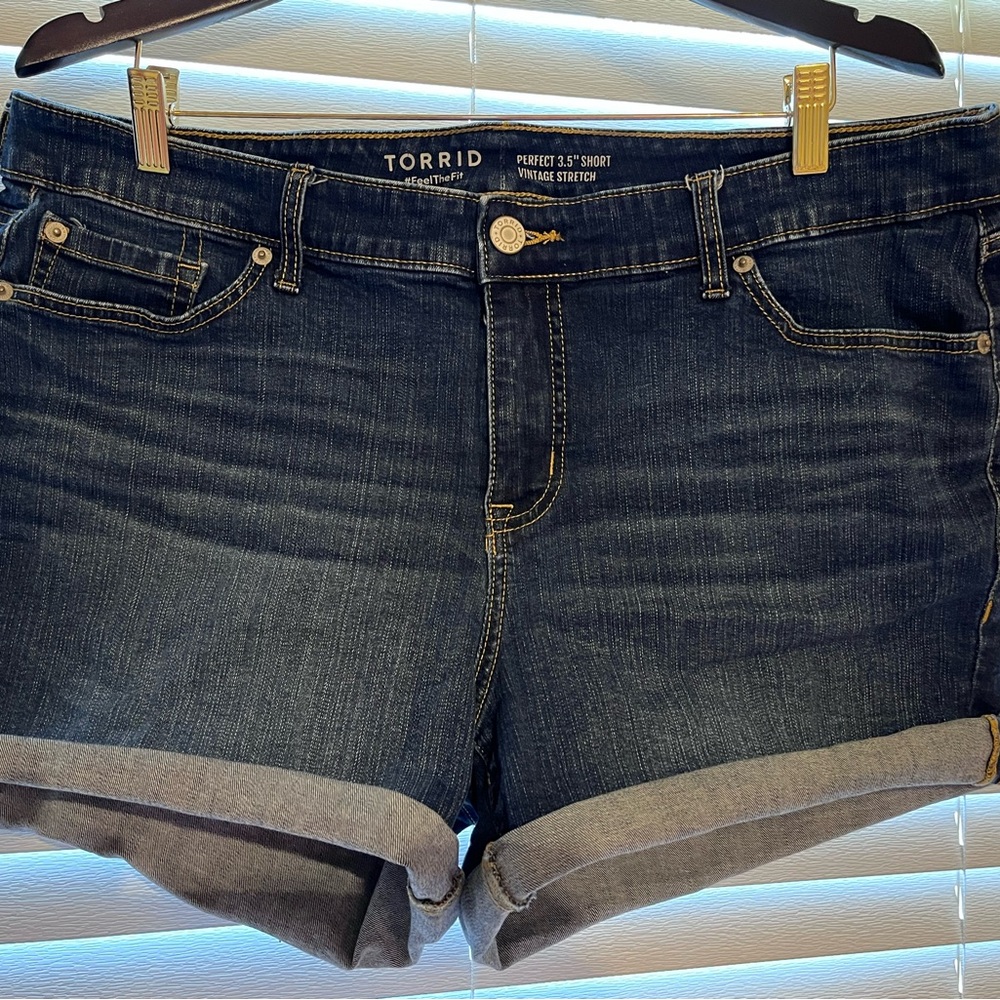 Torrid Women's Dark Blue Denim Shorts